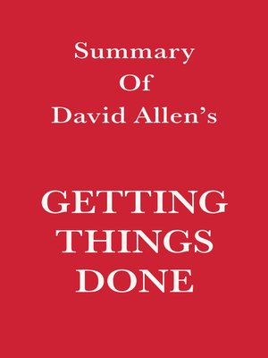 cover image of Summary of David Allen's Getting Things Done